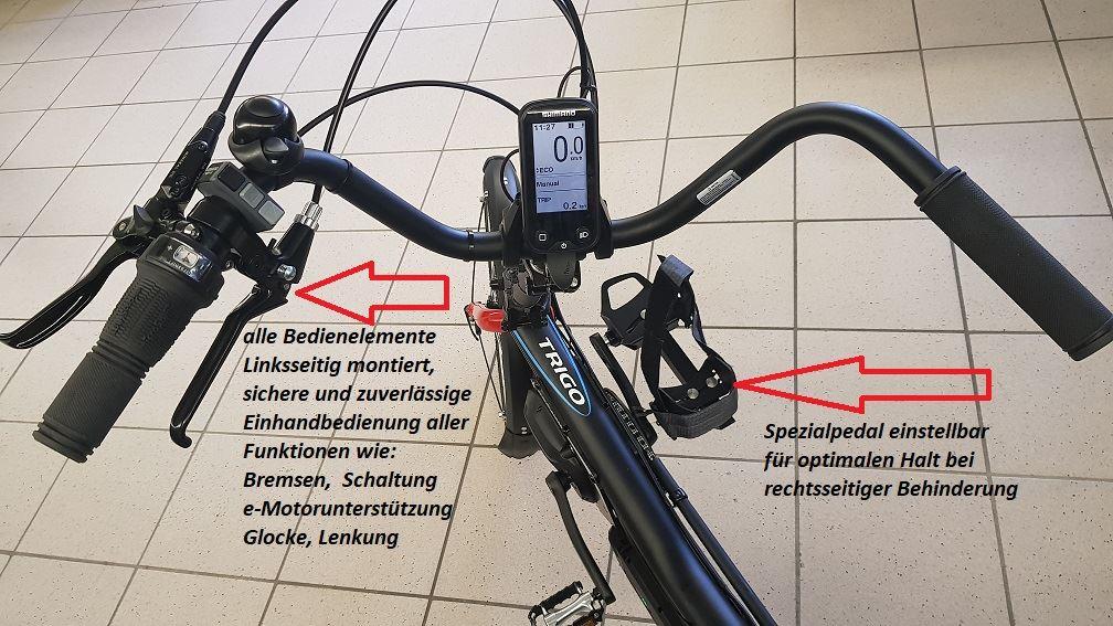 TRIGO UP Einhandbedienung